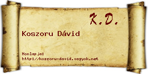Koszoru Dávid névjegykártya